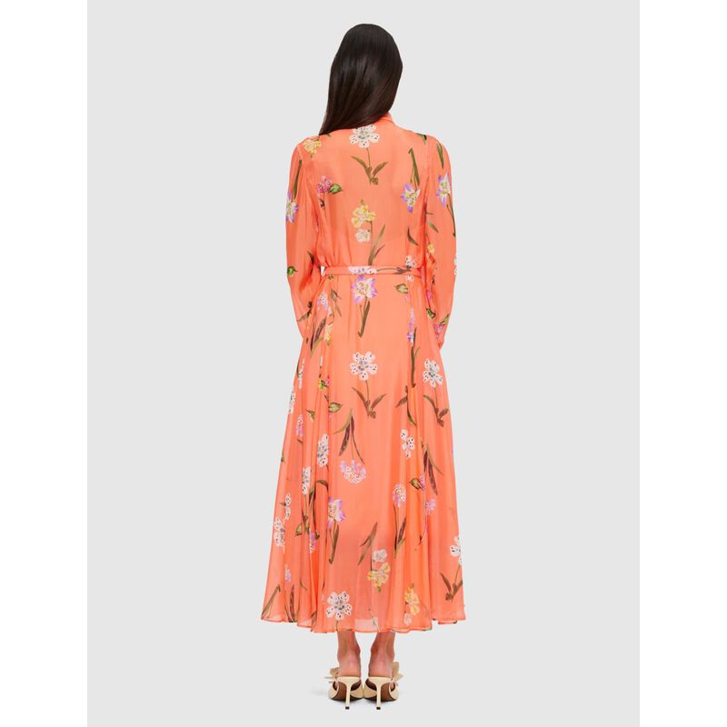 LEO LIN Liliane Tie Neck Midi Dress image number 1